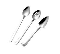 SMASOLO 3 pièces Cuillères Acier Inoxydable Dentelées pour Fruits et Purées Ustensiles Ergonomiques Antidérapants pour Bébés et Tout Petits