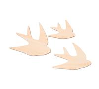 SMASOLO 3 pièces Décoration Murale Bois Hirondelle Style Scandinave Art Mural Oiseau pour Chambre Garçon Fille Décor Intérieur Neutre et Créatif Facile à Installer pour Salon et Fête