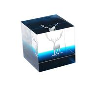 SMASOLO 3 Pièces Ornement Wapiti Micro Paysage Ornements de Bricolage décorations de noël Rennes cerf Decoration de noël Cristal époxy époxy 3D Blanche
