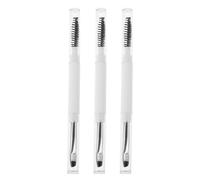 SMASOLO 3 Pièces Pinceaux Double Extrémité Brosse à Sourcils Anglée et Brosse Spirale pour Application Précise et Cils Compact et Portable Poils pour Confort Optimal