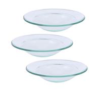 SMASOLO 3 pièces Plat de Remplacement pour Chauffe Cire Verre Rond Résistant Chaleur pour et Réchauffeur Huile Essentielle