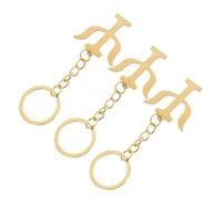 SMASOLO 3 Pièces Porte-clés Métal Psychologue Acier Inoxydable Symbole Psychologie Pendentif Porte-clé Suspendu pour Sacoche Porte-clés Voiture Cadeau Enseignants Étudiants