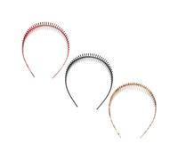 SMASOLO 3 pièces U-shape Oxford Headbands With Teeth Delicate Hair Accessory For Women And Comfortable Daily Hair Fixing Bands In Light And Light