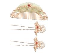 SMASOLO 3 Pièces Vintage Chinese Hair Pins Set Lightweight Acetate Shaped Hairpin Comb For Hanfu Women Durable Retro Hair Ornaments For Traditional Festivals And Daily Wear
