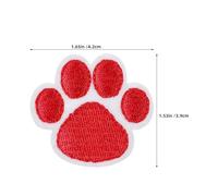 SMASOLO 30 Pièces Appliques De Vêtements Autocollants Patchs D'impression De Patte Couture Brodé Patch Pour Jeans Patte De Chien Griffe De Chien Red