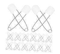 SMASOLO 30 pièces Épingles à Nourrice Grandes pour Couches Blanches Épingles Sûreté Alliage de Zinc Durables et Faciles à Utiliser Accessoires Polyvalents pour Vêtements et Couches