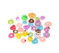 SMASOLO 30 pièces Mini Donut Ornaments pour Téléphone DIY Accessoires de Décoration pour Coque Téléphonique Charms Artisanaux Colorés et Durables