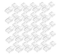 SMASOLO 30 Pièces Nail Extension Connectors Transparent Plastic Traceless Buckles For DIY Manicure Detachable Nail Art Fasteners For Easy Press And