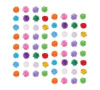SMASOLO 300 Pièces Lot de 300 Balles Souples à Pompons 3 CM pour Chats, Jouets Interactifs Colorés pour Chatons et Chats Adultes, Balle Rebondissante à Griffer, Assortiment pour Jeu