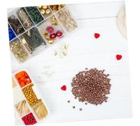 SMASOLO 300 Pièces Lot de Perles Métalliques à Grand Trou Perles Rondes Lisses pour Bijoux Diy Séparateurs pour Bracelets et Colliers Accessoires de Création Polyvalents
