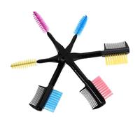 SMASOLO 3pièces Kit De Peigne à Sourcils Et Recourbe-cils Portable à Double Tête Outil De Beauté Pratique Jaune Orange Et Bleu