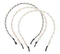 SMASOLO 3pièces Lot De Bandeaux à Perles Pour Femmes Serre-tête Étroit Avec Décorations De Perles Artificielles Accessoires Pour Cheveux Vintage Pour Diverses Coiffures Et Occasions