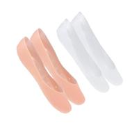 SMASOLO 4 Chaussettes Hydratantes Gel pour Secs et Crevasses Protection Silicone Antidérapante Lot de Blanches Couleur Peau Soin des Callosités et Fissures
