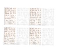 SMASOLO 4 ensembles Autocollants Ongles Chiffres et Lettres Or Argent Stickers Nail Art DIY Adhésifs Auto-collants pour Manucure Femme Décorations Ongles Faciles à Appliquer Accessoires