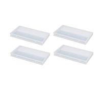 SMASOLO 4 pièces Boîte de Rangement Nail Drill Bits Organisateur Transparent pour Têtes de Ponçage Ongles de Coffrets Pratiques et Durables