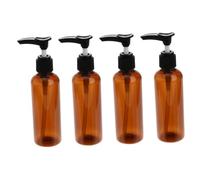 SMASOLO 4 Pièces Bouteilles Distributeurs Mini Flacons Pompe Presse Portables pour Lotion Shampooing Cosmétiques Réutilisables et Durables pour Voyage et Usage