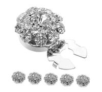 SMASOLO 4 Pièces Cache Boutons Strass Amovibles pour Femme Clips Décoratifs pour Chemises et Accessoires Élégants pour Personnalisation DIY des Vêtements