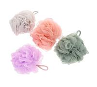 SMASOLO 4 pièces Éponges de Bain Exfoliantes Maille Résistantes et Portables pour Corps et Relaxation Musculaire