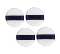 SMASOLO 4 Pièces Houppettes Rondes Velours Court Éponges Cosmétiques Réutilisables et Respirantes pour et Fond de Teint