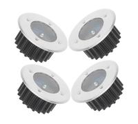 SMASOLO 4 pièces Lampe Solaire Inox Encastrable Éclairage Extérieur Jardin Étanche pour Allées Terrasse