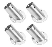 SMASOLO 4 pièces Lot de Supports Équerre pour Tringle de Penderie Acier Inoxydable Fixations Angle pour Barre de Garde-Robe Support Solide et Résistant pour Tringle de Placard