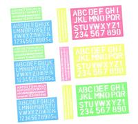 SMASOLO 4 pièces Pochoirs Lettres Réutilisables Compactes Stencils Spray Multi-usage pour Peinture Dessin et Projets DIY Garçon Fille et Adultes
