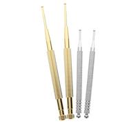 SMASOLO 4 pièces Stylo Acupuncture Acier Inoxydable de Massage Précise pour Stimulation Auriculaire et Auto-diagnostic Portable et Argent et Or