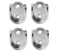 SMASOLO 4 pièces Support Tringle Penderie Zinc Alliage Fixation Murale pour Barre Rideau de Résistant Corrosion et Stable pour Salle de Bain et Placard