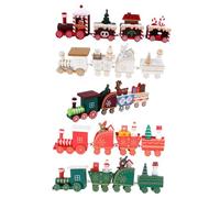 SMASOLO 5 Pièces Décoration Noël Train Miniature pour Gâteau et Intérieur Ornement Créatif de Table Festive Cadeau Famille Garçon Fille