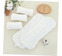 SMASOLO 5 pièces Lingettes Coton Réutilisables Nés Couches Lavables Respirantes et Absorbantes Adaptées Aux Bébés Garçons et Filles Mois Blanc