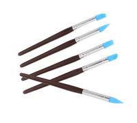 SMASOLO 5 Pièces Stylets de Modelage Argile avec Embouts Silicone Outils de Sculpture pour Poterie et Modelage Pointes pour Précision et