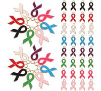 SMASOLO 50 Pendentifs Ruban en Alliage Coloré pour Bijoux Soi-Même Breloques Pendantes pour Boucles D’Oreilles Accessoires DIY Mixte Décorations Créatives pour Bracelets et Colliers