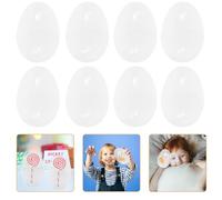 SMASOLO 50 pièces Boules Plastique Transparentes à Remplir Œuf Forme Coquille pour Stockage Fête Décoration Machine Collectible