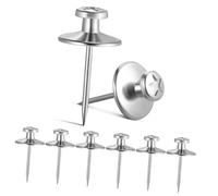SMASOLO 50 pièces Double Headed Nails Zinc Alloy Picture Hangers For Walls Wood Drywall Reusable Decorative Fixation Murale Outillage Main