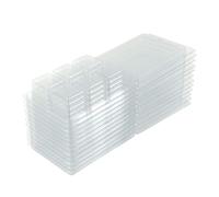SMASOLO 50 pièces Lot de Moules Carrés Transparents Plastique pour Fondant Cire et Savon Plateau Réutilisable pour Fabrication Tartelettes et Cubes de Bougie Dimensions
