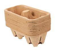 SMASOLO 50 pièces Plateau Porte-gobelets Papier Recyclable Support Tasses à Café à Emporter Tray pour Boissons Adapté Restaurants et Pique- Empilable et Écologique