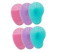 SMASOLO 6 pièces Brosse Visage Silicone Douce et Antibactérienne pour Nettoyage Quotidien et Épuration Peau Accessoire Manuel pour Types de Peaux Forme Unique et Couleur Aléatoire