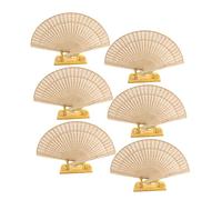 SMASOLO 6 Pièces Éventails Pliables Motifs Épurés Éventails de Danse Vintage Parfaits pour Célébrations et Chaud