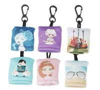 SMASOLO 6 pièces Lingettes Nettoyantes pour Lentilles avec Porte-clés Chiffons Microfibres Multi-usages pour Écrans Téléphone Appareils Photo Lunettes et Miroirs