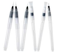 SMASOLO 6 pièces S Stylos Pinceaux Aquarelle avec Réservoir Eau Pinceaux à Peindre Portables pour Débutants Pointe Poils Souples Facile de Encre Eau