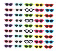 SMASOLO 60 Pièces Lot de Breloques Résine pour Coque Téléphone DIY Mini Lunettes Plates Multicolores Accessoires Durables pour Décoration et Création Personnalisée