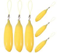 SMASOLO 6pièces Tubes à à Lèvres Vides Forme De Banane Contenants Lèvres à Remplir Pour Lip Gloss Et Échantillons Cosmétiques