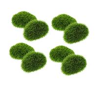 SMASOLO 8 pièces Faux Moss Stones Décoratifs Imitation Pierre avec Feuillage Artificiel pour Décoration Intérieure Bureau Jardin Micro Paysage
