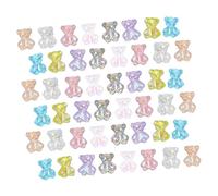 SMASOLO 96 pièces Décorations Ongles DIY Ours Brillant Manucure Accessoires Chic pour Femmes Ornements Colorés pour Ongles Naturels et Artificiels Accessoires Manucure Pédicure