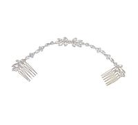 SMASOLO Accessoire de Mariage Élégant Tête Cristal avec Peigne Double Décoration de Cheveux pour Mariage et Occasions Spéciales