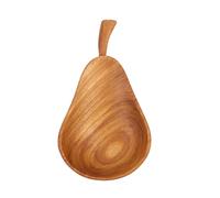 SMASOLO Assiette à Sauce en Bois de Teck de Poire, Petite Soucoupe D’Assaisonnement Légère et Portable, Bol à Trempette pour Sauce Soja, Moutarde et Condiments, Usage la Cuisine et