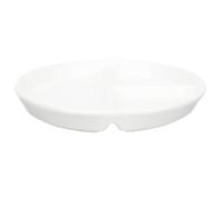 SMASOLO Assiette Compartimentée Céramique Blanche avec Sections Antidérapantes pour Repas Équilibrés et Usage Quotidien