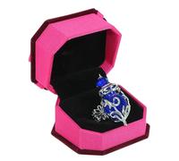 SMASOLO Bague Aromathérapie Ajustable En Alliage Plaqué Bleu, Accessoire De Doigt Créatif, Anneau Bouteille D’huile Essentielle, Décoration Femme Tenue Décontractée