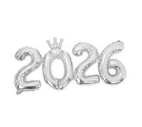 SMASOLO Ballon Aluminium Chiffre Géant Argenté Décoration Rapide et Flottante pour Fête Nouvel An Remise de Diplômes Anniversaire et Mariage