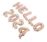 SMASOLO Ballons Aluminium Couleur Or Rosé pour Décoration Fête de Lettres et Chiffres Résistants pour Anniversaires Réveillons et Célébrations